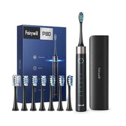 Szczoteczka soniczna do zębów z zestawem końcówek i etui FairyWill FW-P80 (Czarna)