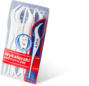 Wykałaczki dentystyczne - opakowanie kieszonkowe, 10 szt, białe