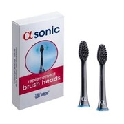 Alfa Sonic Replacement Brush Heads black 2 szt. - końcówki do szczoteczki sonicznej Alfa Sonic, czarne
