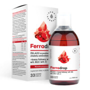 Ferradrop – Żelazo w płynie + Kwas Foliowy, płyn 500 ml Aura Herbals