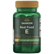Real Food E - Witamina E naturalna 400 IU z oleju z pestek słonecznika (60 kaps.)