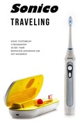 Sonico Traveling szczoteczka soniczna z 2 końcówkami w zestawie oraz etui podróżnym z funkcją ładowania