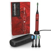Smilesonic EX Red - Szczoteczka soniczna z 4 końcówkami w zestawie