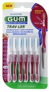 GUM Butler Trav-Ler (1612) 6 szt. - szczoteczki międzyzębowe 1.4 mm (bordowe)
