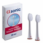 Alfa Sonic Replacement Brush Heads 2 szt. - końcówki do szczoteczki sonicznej Alfa Sonic, białe
