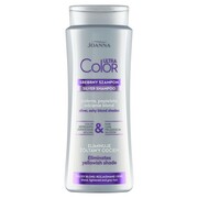 JOANNA Ultra Color Silver Shampoo For Blond Lightened Grey Hair szampon do włosów blond, rozjaśnianych i siwych eliminujący żołtawy odcień 400ml (P1)