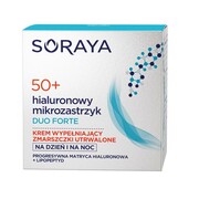Soraya Hialuronowy Mikrozastrzyk Duo Forte 50+ krem wypełniający zmarszczki utrwalone na dzień i na noc 50ml (P1)