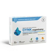 AURA HERBALS Cynk organiczny (15 mg) + Witamina C (36 tabl.)