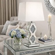 Lampa stołowa dekorowana glamour L-0600 Bellacasa