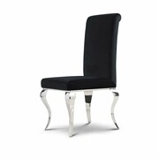 Krzesło glamour Premier Black - krzesło tapicerowane czarne Bellacasa