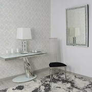 Konsola glamour Dorado II - stal szlachetna blat szklany nowoczesny Bellacasa