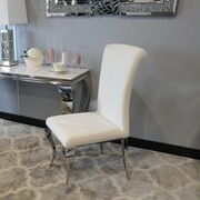 Krzesło Stanley II White - krzesło tapicerowane białe Bellacasa