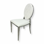 Krzesło Ludwik glamour White - nowoczesne krzesła pikowane guzikami Bellacasa