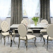 Jadalnia glamour Festa del Late - Mleczna Uczta - stół z krzesłami Bellacasa