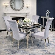Jadalnia glamour Velluto Grigio - Szary Aksamit Bellacasa