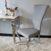 Krzesło glamour Ottavio Dark Grey - krzesło tapicerowane szare Bellacasa