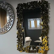 Złote lustro glamour prostokątne 80x120 cm M-0547 Bellacasa