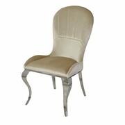 Krzesło glamour Tiffany Beige - krzesło tapicerowane beżowe Bellacasa
