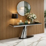 Konsola glamour Dorado - stal szlachetna blat kamienny nowoczesny Bellacasa