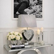 Lampa stołowa dekorowana glamour L-0603 Bellacasa