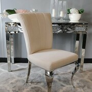 Krzesło glamour Livio Beige - krzesło tapicerowane beżowe Bellacasa
