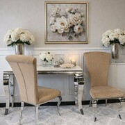 Krzesło glamour Ottavio Prestige Brown - krzesło tapicerowane brązowe Bellacasa