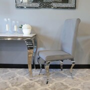 Krzesło glamour Premier Grey - krzesło tapicerowane szare Bellacasa