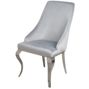 Krzesło glamour William Silver - krzesła tapicerowane szare Bellacasa