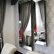 Srebrne lustro glamour prostokątne 100x200 cm M-0570 Bellacasa