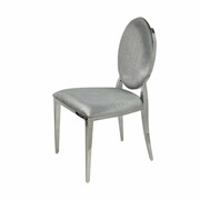 Krzesło Ludwik glamour Dark Grey - krzesło tapicerowane szare Bellacasa