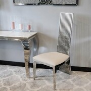 Krzesło glamour Parker Beige - krzesło tapicerowane beżowe Bellacasa
