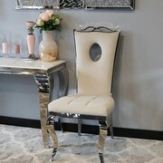 Krzesło glamour Luxury Beige - krzesło tapicerowane beżowe Bellacasa
