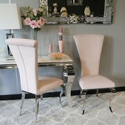 Krzesło glamour Ottavio Pink - krzesło tapicerowane różowe Bellacasa