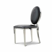 Krzesło Ludwik glamour Black Croco - nowoczesne krzesło tapicerowane ekoskóra Bellacasa