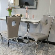 Krzesło glamour Luxury Grey - krzesło tapicerowane szare Bellacasa