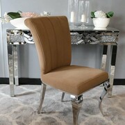 Krzesło glamour Livio Prestige Brown - krzesło tapicerowane brązowe Bellacasa