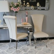 Krzesło glamour Ottavio Beige - krzesło tapicerowane beżowe Bellacasa
