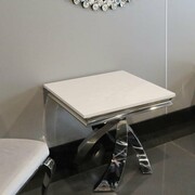 Stolik kawowy glamour Lincoln - stal szlachetna blat kamienny nowoczesny Bellacasa