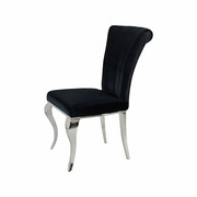 Krzesło glamour Livio Black - krzesło tapicerowane czarne Bellacasa