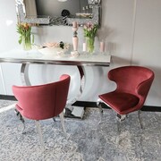 Krzesło glamour Victor Red - krzesła tapicerowane czerwone - zestaw 6 sztuk Bellacasa