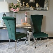 Krzesło glamour Ottavio Green - krzesło tapicerowane zielone Bellacasa