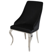 Krzesło glamour William Black - krzesła tapicerowane czarne Bellacasa