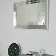 Srebrne lustro glamour prostokątne 120x200 cm M-0522-01 Bellacasa