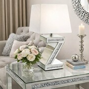 Lampa stołowa dekorowana glamour L-0602 Bellacasa