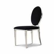 Krzesło Ludwik glamour Black - krzesło tapicerowane czarne Bellacasa