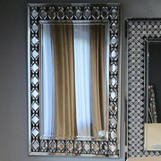 Srebrne lustro glamour prostokątne 77,3x121,7 cm M-0543 Bellacasa