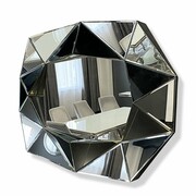 Srebrne lustro glamour prostokątne 72x100 cm M-0541-03 Bellacasa