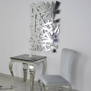 Srebrne lustro glamour prostokątne 80x120 cm M-0505 Bellacasa