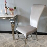 Krzesło glamour Ottavio Silver - krzesło tapicerowane szare Bellacasa
