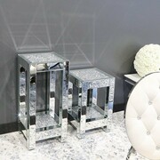 Stolik Sorrento szklany glamour - stolik pomocniczy Bellacasa